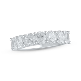 Lab-Grown Diamonds by KAY Oval-Cut Anniversary Ring 2 ct tw 14K White Gold