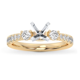 Lab-Created Diamonds by KAY Engagement Ring Setting 1/2 ct tw 14K Yellow Gold