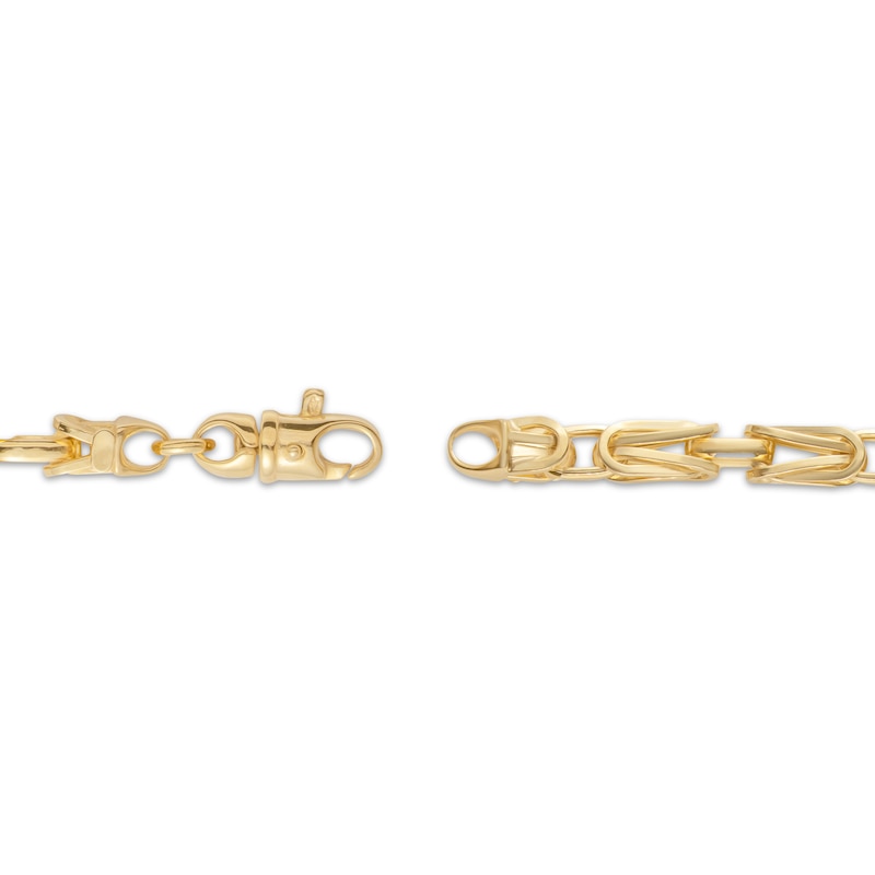 Main Image 3 of Hollow Byzantine Box Chain Bracelet 5.2mm 10K Yellow Gold 8.5&quot;