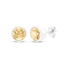 Thumbnail Image 1 of Citrine Solitaire Bezel-Set Stud Earrings Sterling Silver