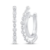 Thumbnail Image 1 of Unstoppable Love Diamond Double Hoop Earrings 1/6 ct tw Sterling Silver