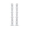 Thumbnail Image 2 of Unstoppable Love Diamond Double Hoop Earrings 1/6 ct tw Sterling Silver