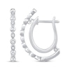 Thumbnail Image 3 of Unstoppable Love Diamond Double Hoop Earrings 1/6 ct tw Sterling Silver