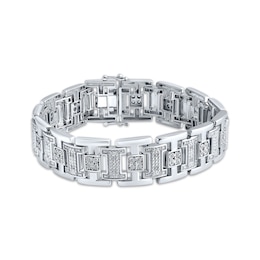 Men's Diamond I-Link Bracelet 3/4 ct tw Sterling Silver 8.5&quot;