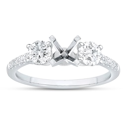 Diamond Engagement Ring Setting 7/8 ct tw 14K White Gold
