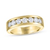 Thumbnail Image 1 of Men's THE LEO Legacy Lab-Grown Diamond Seven-Stone Wedding Band 1-1/2 ct tw 14K Yellow Gold