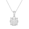 Thumbnail Image 1 of Lab-Grown diamonds by KAY Multi-Stone Necklace 3/4 ct tw 10K White Gold 18&quot;