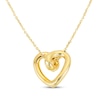 Thumbnail Image 1 of Hollow Tube Twist Heart Necklace 14K Yellow Gold 18&quot;