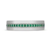 Thumbnail Image 3 of Neil Lane Men's Natural Emerald Wedding Band 14K White Gold