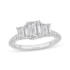 Thumbnail Image 1 of Lab-Grown Diamonds by KAY Emerald-Cut Three-Stone Engagement Ring 2 ct tw 14K White Gold