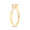 Thumbnail Image 2 of Round-Cut Diamond Halo Engagement Ring 1/4 ct tw 10K Two-Tone Gold