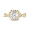 Thumbnail Image 3 of Lab-Grown Diamonds by KAY Round-Cut Halo Engagement Ring 1-1/2 ct tw 14K Yellow Gold