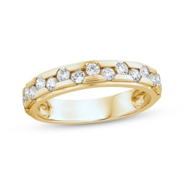 Lab-Grown Diamonds by KAY Anniversary Ring 5/8 ct tw 14K Yellow Gold