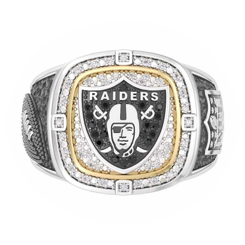 Main Image 1 of True Fans Las Vegas Raiders Championship Ring Sterling Silver & 10K Yellow Gold Ring