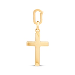 Charmed Memories Flat Cross Charm 10K Yellow Gold