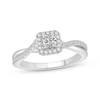 Thumbnail Image 1 of Lab-Grown Diamonds by KAY Princess-Cut Halo Engagement Ring 1/2 ct tw 14K White Gold