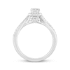 Thumbnail Image 3 of Lab-Grown Diamonds by KAY Princess-Cut Halo Engagement Ring 1/2 ct tw 14K White Gold