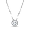 Thumbnail Image 1 of Lab-Grown Diamonds by KAY Round-Cut Bezel-Set Solitaire Necklace 1/3 ct tw 14K White Gold (F/SI2) 18&quot;