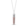 Thumbnail Image 1 of Star Wars Darth Vader Lightsaber Garnet & Black Diamond Necklace 1/10 ct tw Sterling Silver 18&quot;