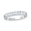 Thumbnail Image 1 of Diamond Two-Row Faux Stack Anniversary Ring 1/5 ct tw 14K White Gold