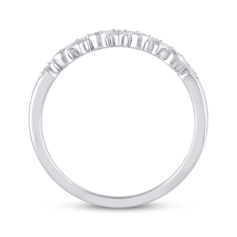 Main Image 2 of Diamond Two-Row Faux Stack Anniversary Ring 1/5 ct tw 14K White Gold