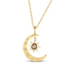 Thumbnail Image 1 of Le Vian Diamond Moon & Star Dangle Necklace 1/8 ct tw 14K Honey Gold