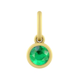 Sterling Silver or 10K Gold 4mm Lab-Created Emerald