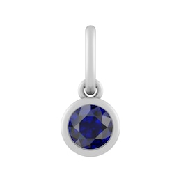 Sterling Silver or 10K Gold 4mm Lab-Created Sapphire