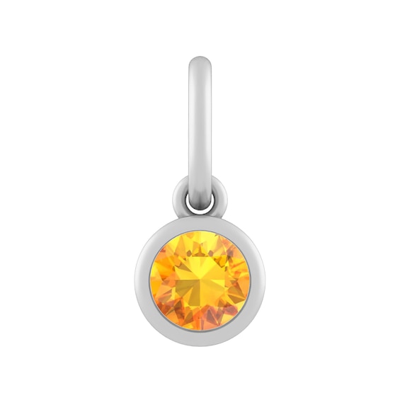 Sterling Silver or 10K Gold 4mm Round Citrine