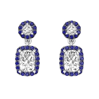 Earrings Phyne by Paige Novick 14K Sapphire & Diamond Elisabeth Bar  Earrings - 14K White Gold Drop, Earrings - EARRI229392