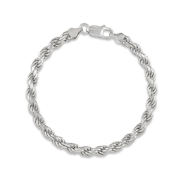 Solid Rope Bracelet Sterling Silver 8.5&quot;