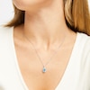 Thumbnail Image 3 of Topaz & White Lab-Created Sapphire Necklace Sterling Silver 18"