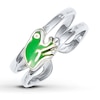 Thumbnail Image 1 of Frog Toe Ring Green Enamel Sterling Silver