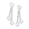 Thumbnail Image 1 of Floral Dangle Earrings Sterling Silver