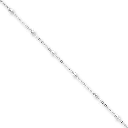 Beaded Anklet Sterling Silver 9&quot;