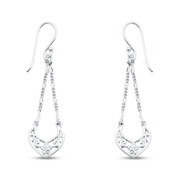 Filigree Dangle Earrings Sterling Silver