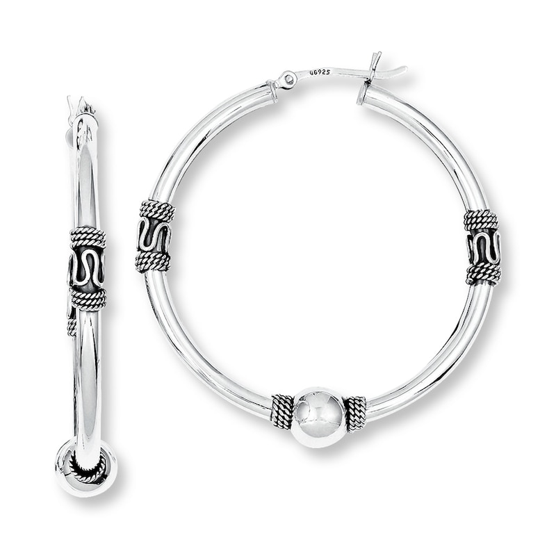 Main Image 1 of Hoop Earrings Sterling Silver