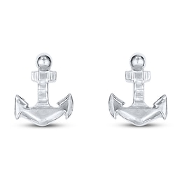 Anchor Earrings Sterling Silver