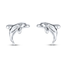 Petite Dolphin Earrings Sterling Silver