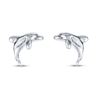 Petite Dolphin Earrings Sterling Silver | Kay