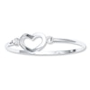 Thumbnail Image 1 of Heart Bangle Bracelet Sterling Silver