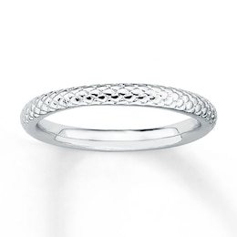 Textured Stackable Ring Sterling Silver