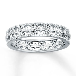 Stackable Ring Fleur-de-Lis Sterling Silver