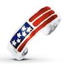 Thumbnail Image 1 of Flag Toe Ring Red and Blue Enamel Sterling Silver