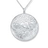 Thumbnail Image 1 of Round Floral Locket Sterling Silver