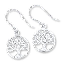 Tree Earrings Sterling Silver