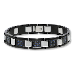 Men's Bracelet Tungsten Carbide Stainless Steel 8.75&quot;