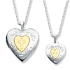 Thumbnail Image 0 of Mother & Daughter Necklaces Heart with Cross Sterling Silver