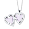 Thumbnail Image 2 of Mother/Daughter Necklaces Heart with Swirls Sterling Silver