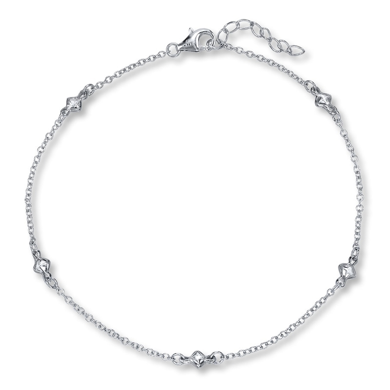 Cubic Zirconia Anklet Sterling Silver | Kay